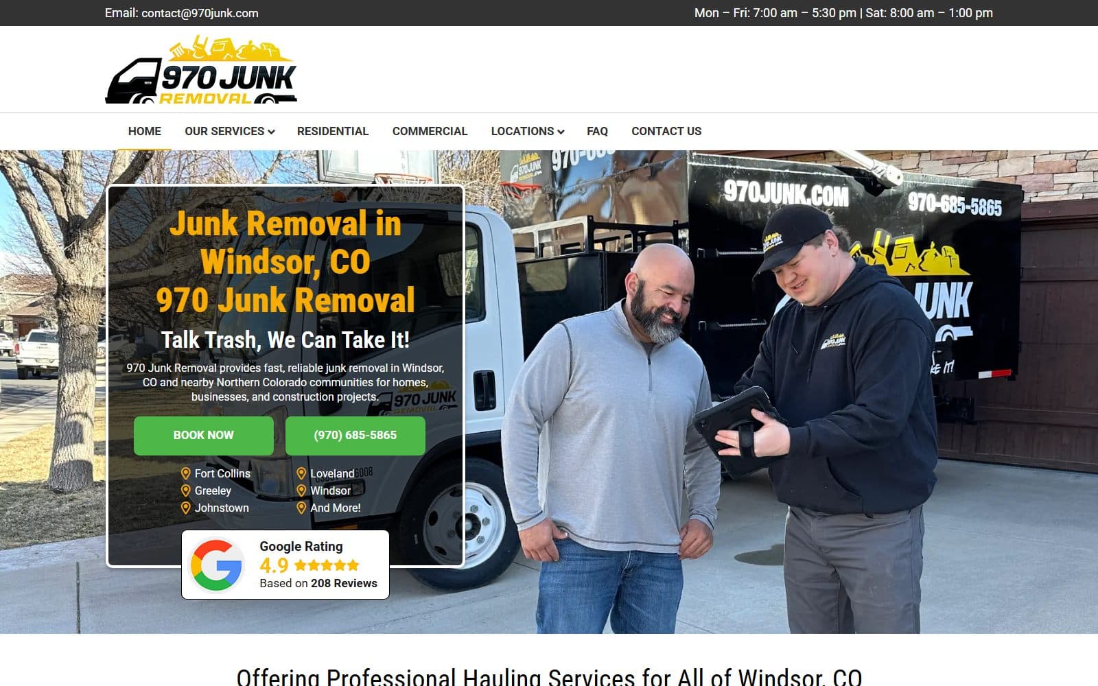 970 Junk Removal website