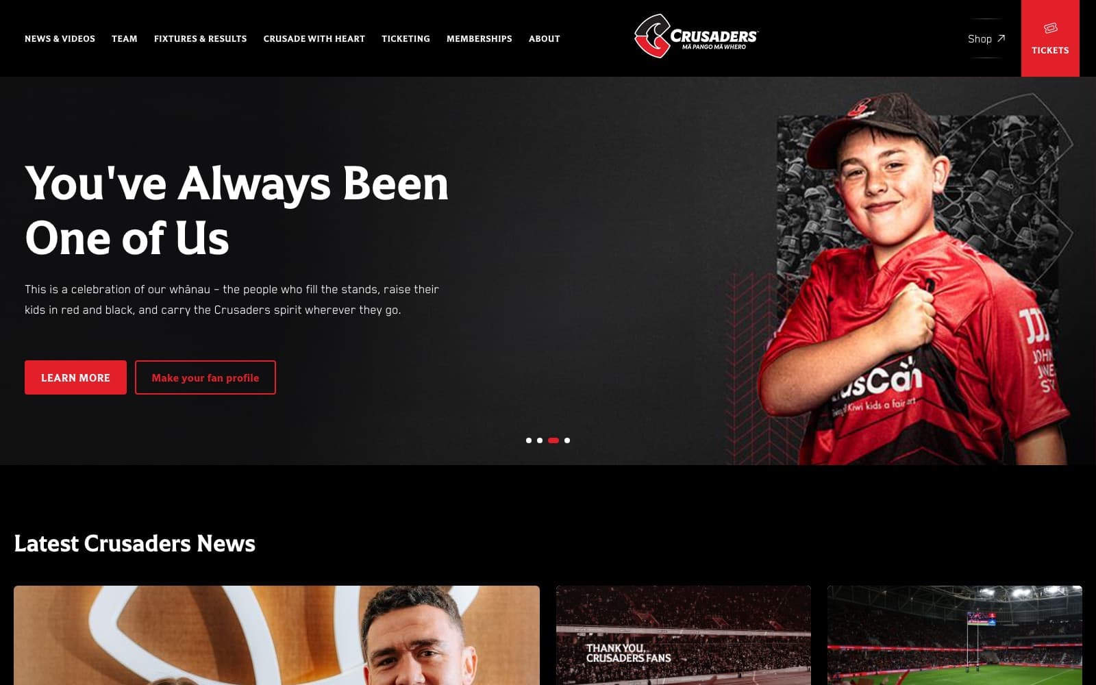 Crusaders website