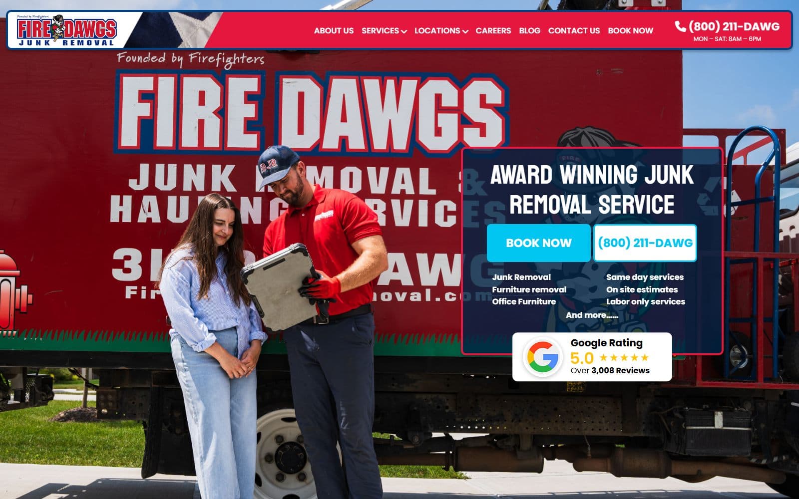 Fire Dawgs Junk Removal website