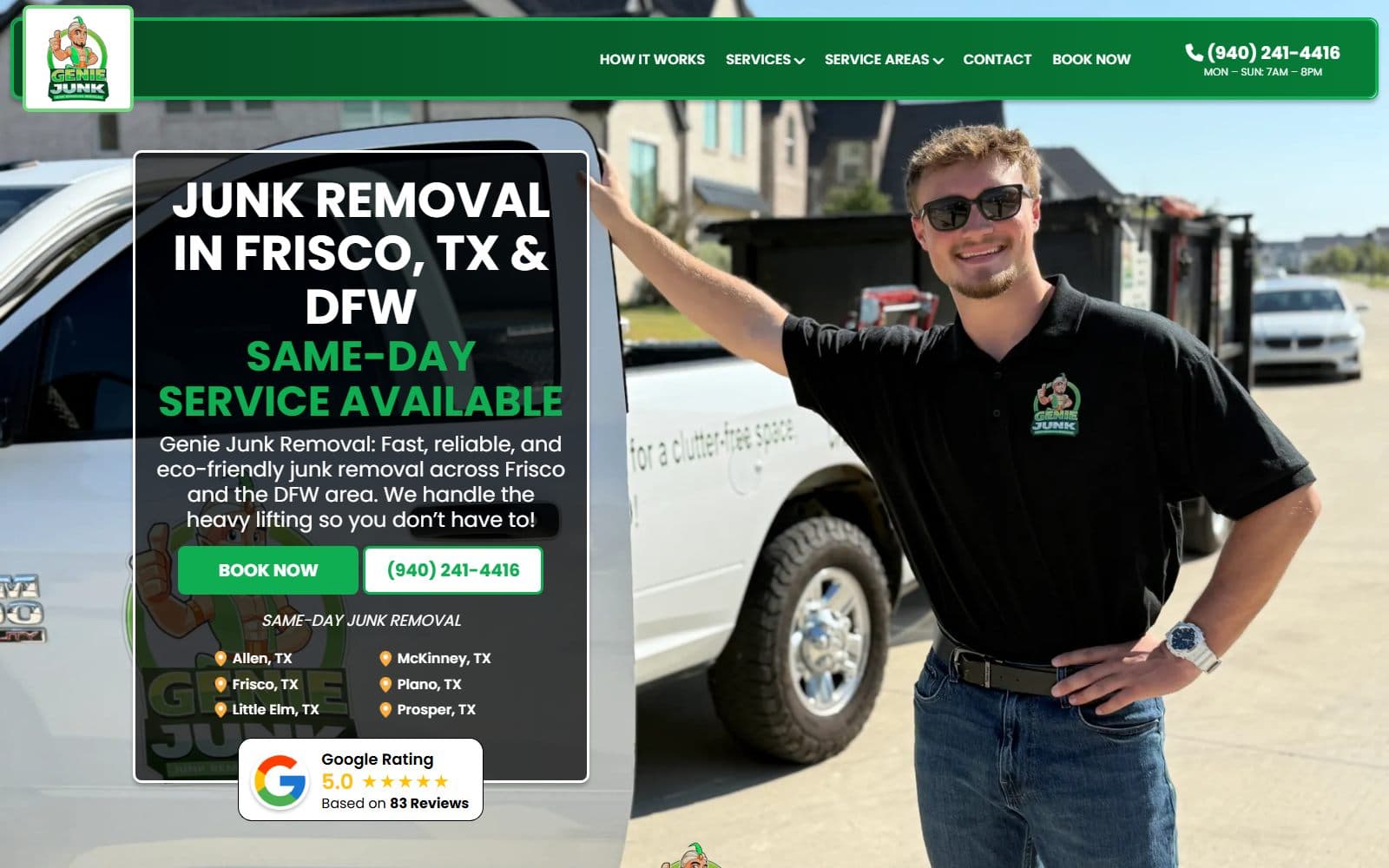 Genie Junk Removal website