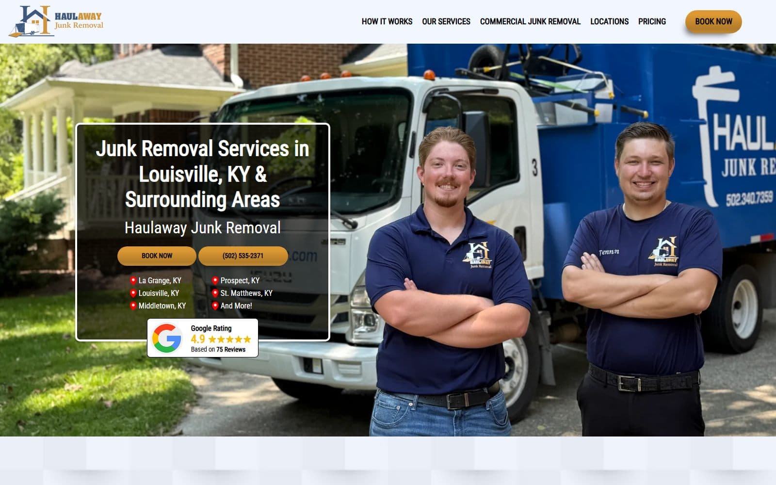Haulaway Junk Removal website