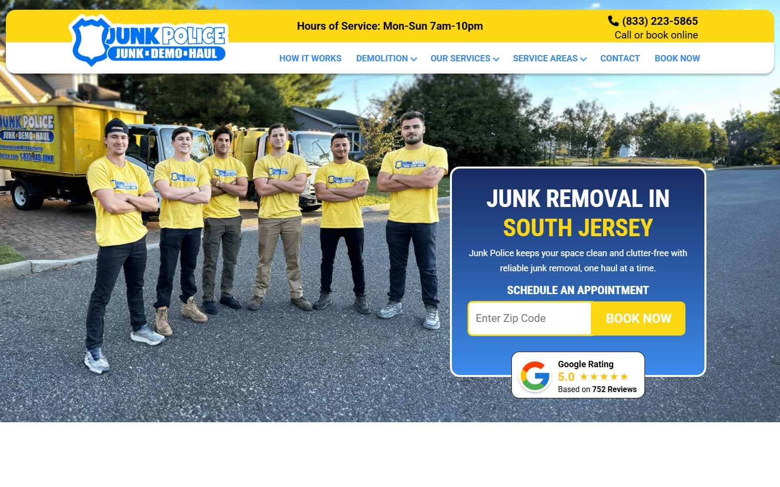 Junk Police website