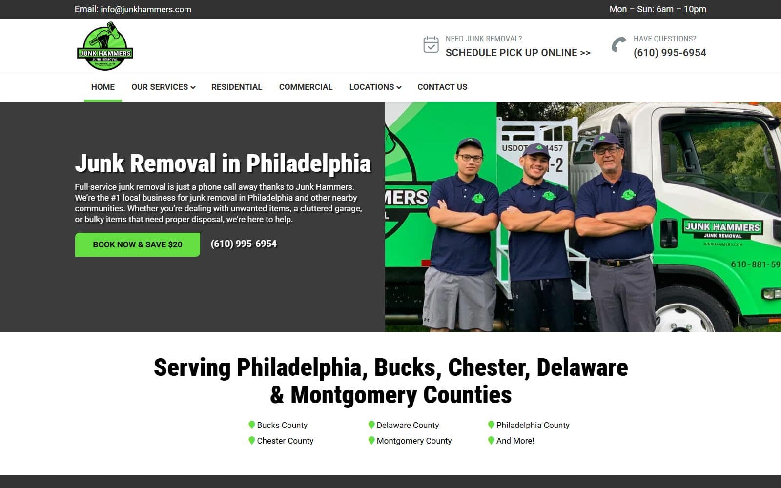 Junk Hammers website