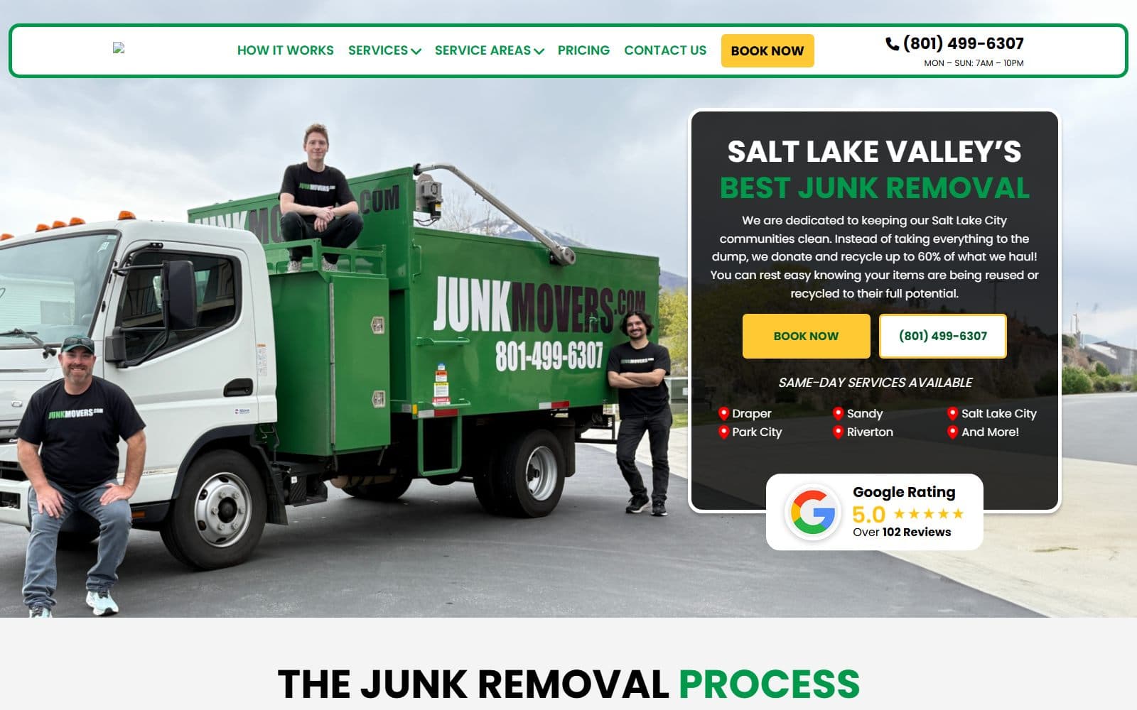 Junk Movers website