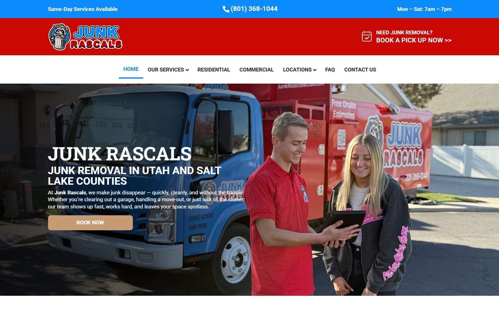 Junk Rascals website
