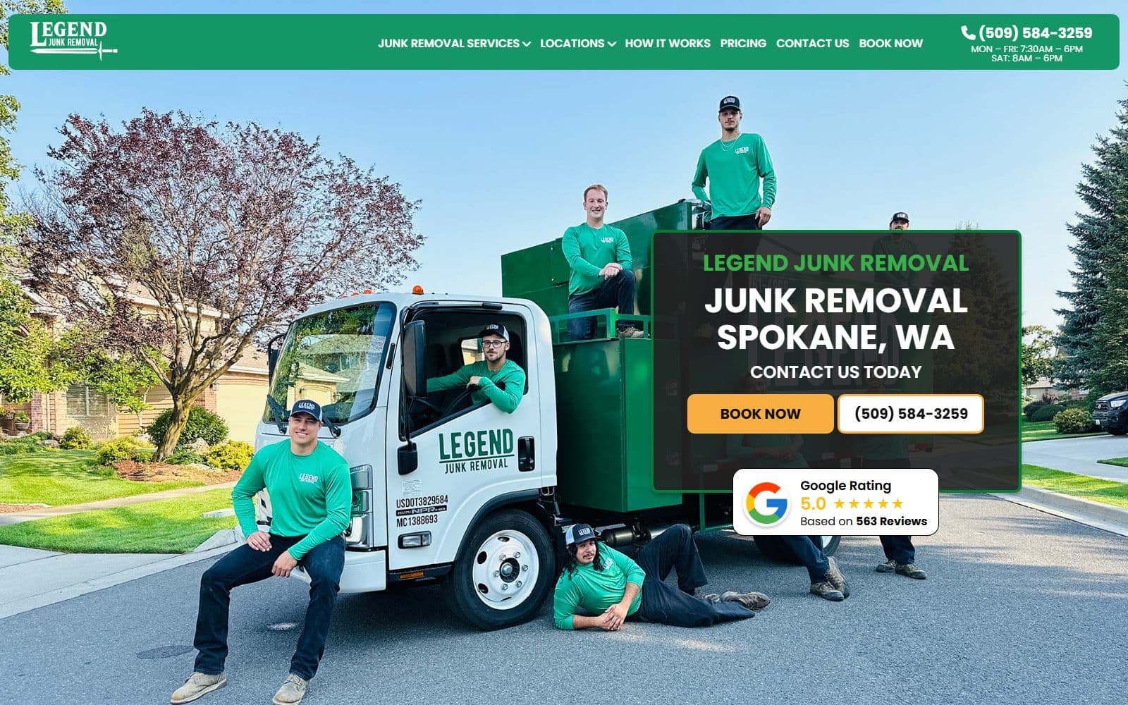 Legend Junk Removal website