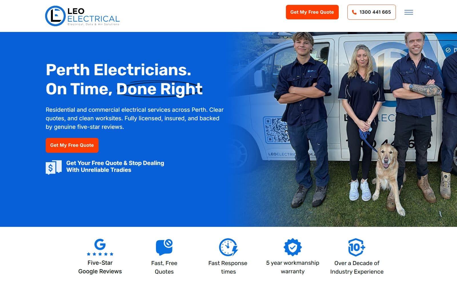 Leo Electrical website