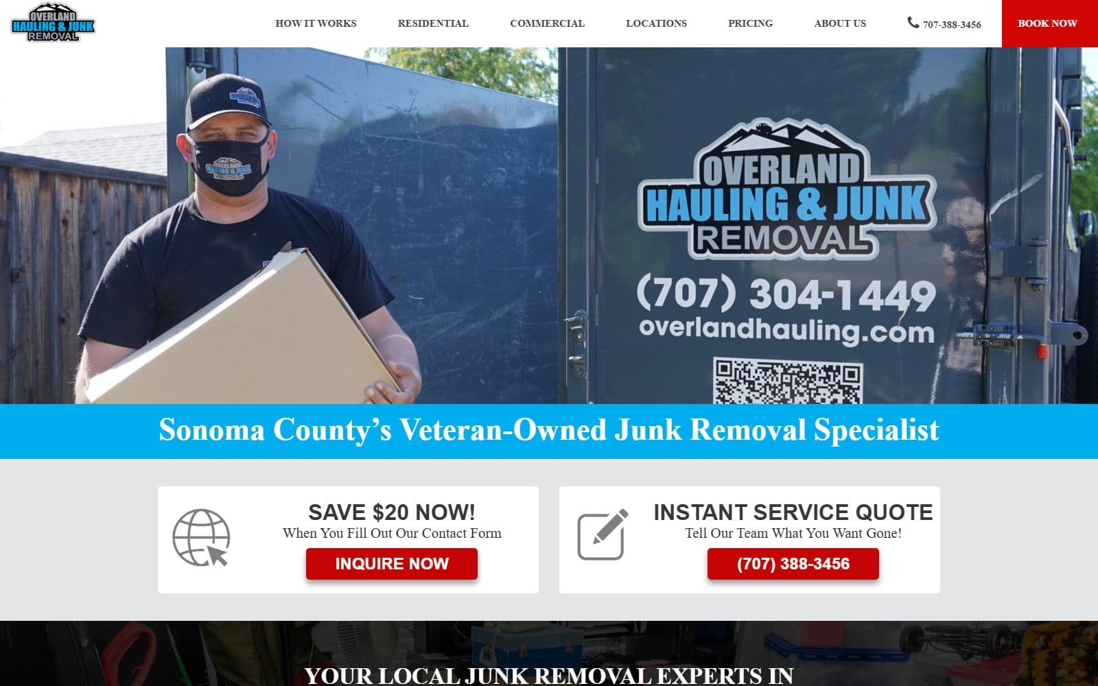 Overland Hauling website