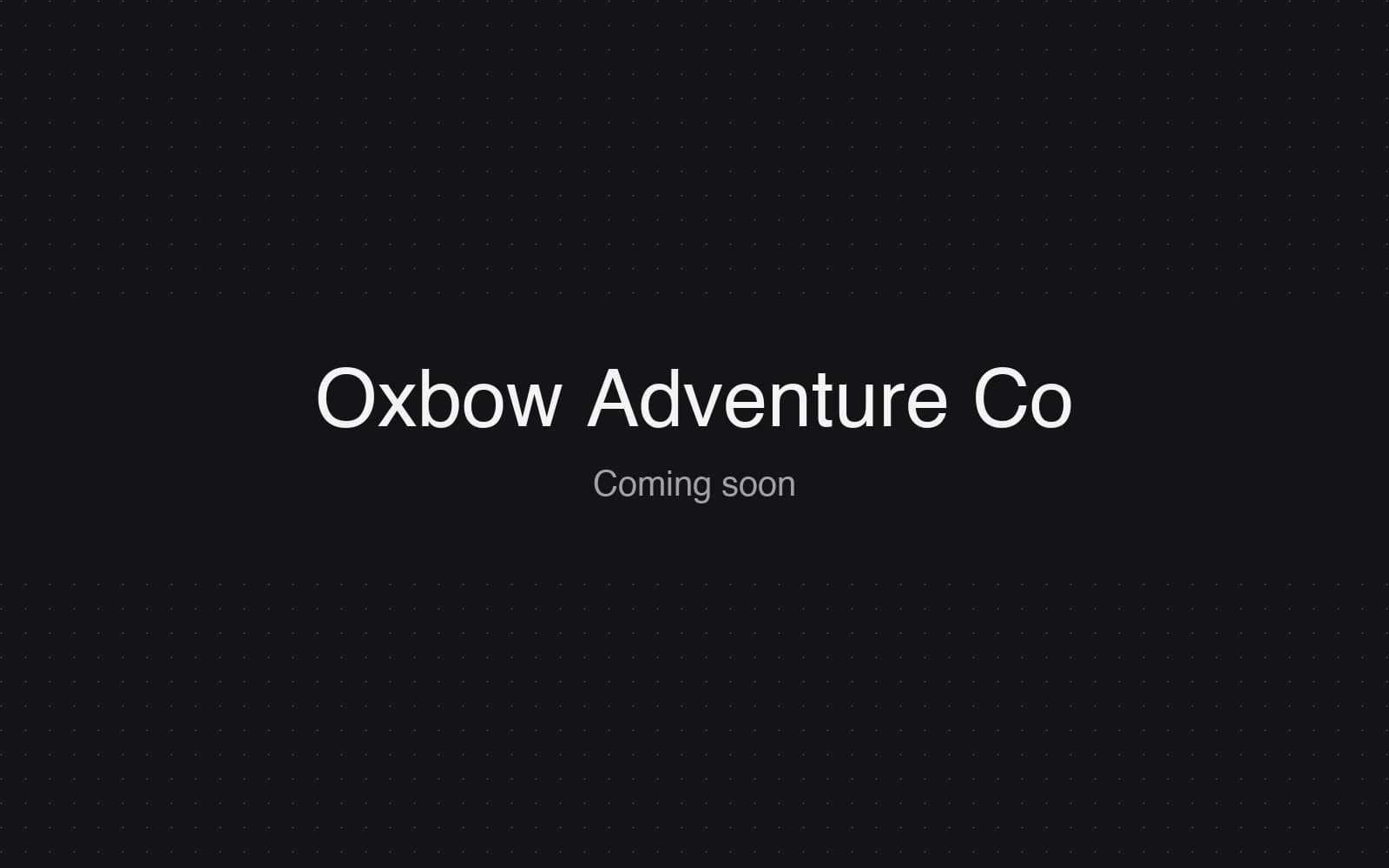 Oxbow Adventure Co website