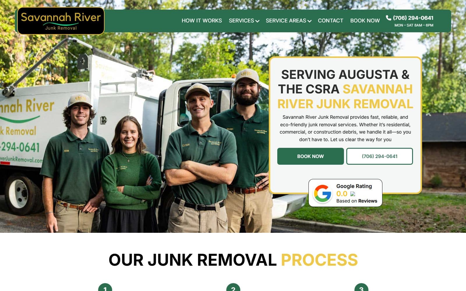 Savannah River Junk Removal website