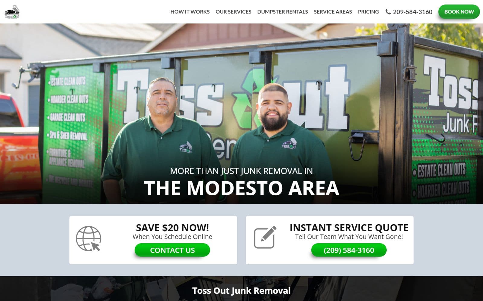 Toss Out Junk Removal website