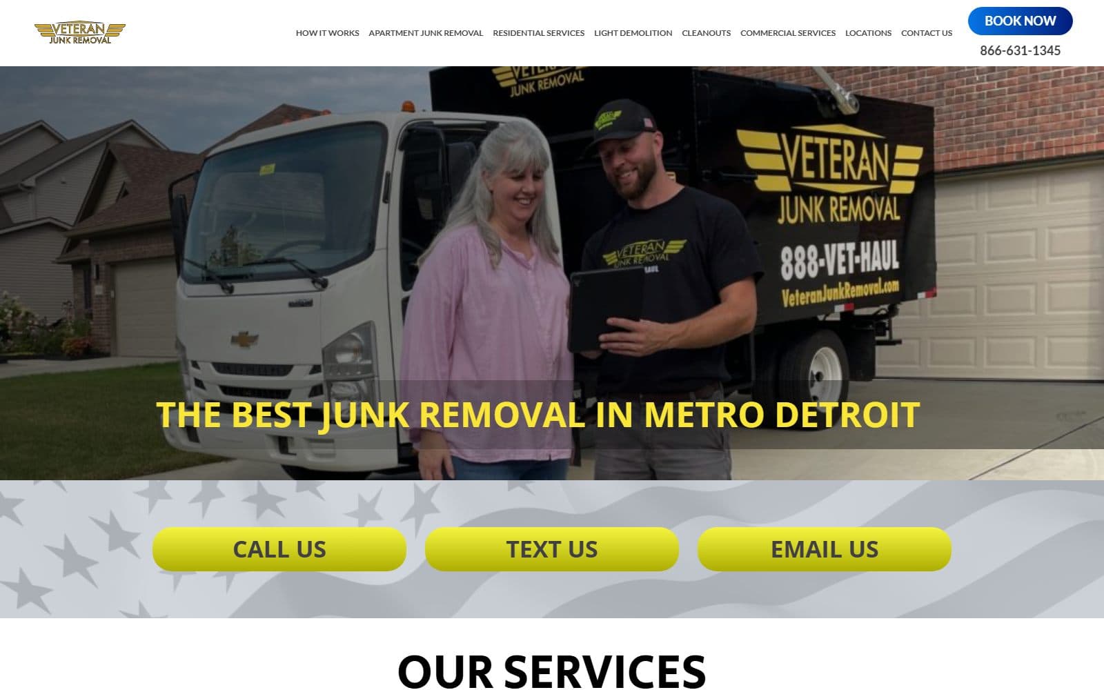 Veteran Junk Removal website